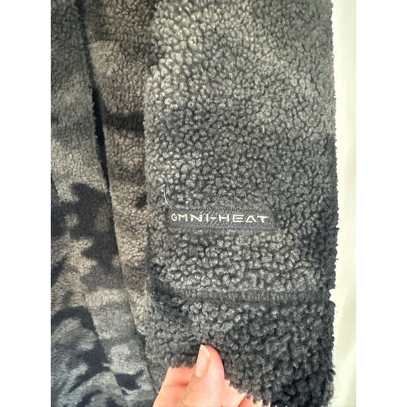 Columbia Panorama Camo Print Fleece Long Midi Coat - Gray/Black, Small - Picture 4 of 8